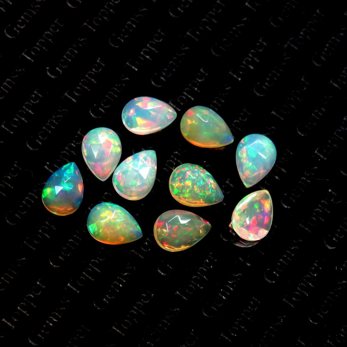 Ethiopian Opal 9x12 mm Pear Rose Cut